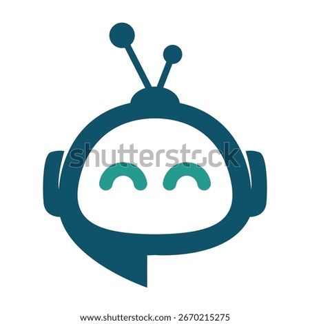 Robot logo icon illustration design