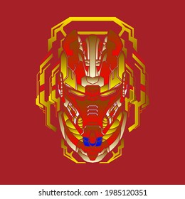 robot logo icon for kids fashion and technology company, vector design