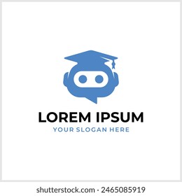 logo o icono del robot relacionado con la inteligencia artificial