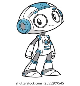 robot logo icon vector illustration