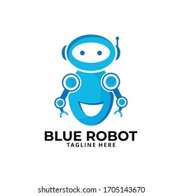 robot logo icon vector isolated