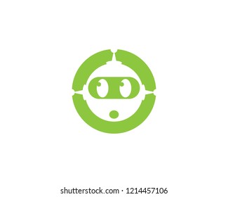 Robot logo illustration