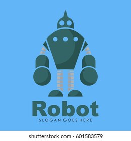 Robot logo, illustration, and icon