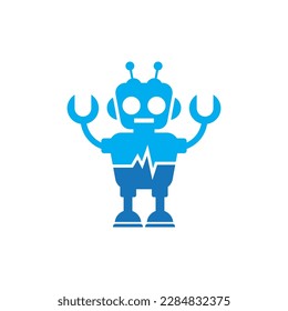 Robot logo images  illustration design