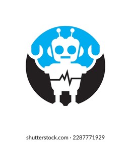 Robot logo images  illustration design