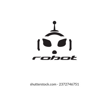  logotipo robot, adecuado para iconos relacionados con la tecnología y los juegos