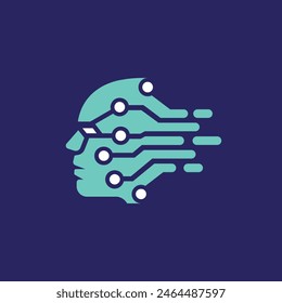 robot logo symbol abstract vector