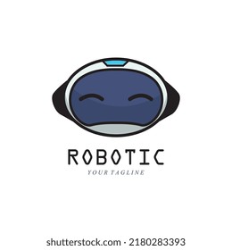 robot logo and symbol vector icon illustration design