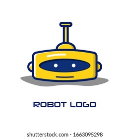 robot logo, technology and cyborg