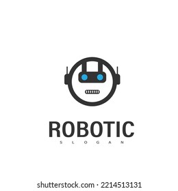diseño de símbolo de tecnología de logotipo robot