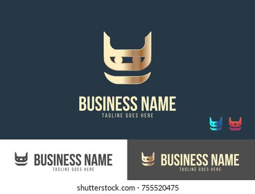 Robot Logo Template Design Vector