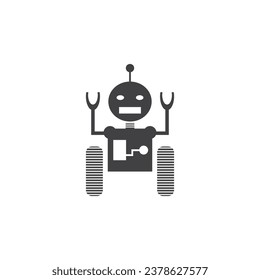 Robot logo template vector icon illustration design