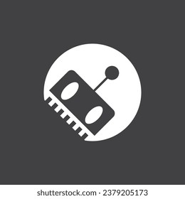 Robot logo template vector icon illustration design