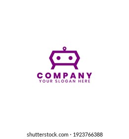 Robot logo template vektor. Modern robot company logo