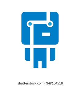 robot logo vector.