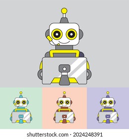 robot logo vector - chat bot - future technology - Artificial Intelligence - best for your business mascot