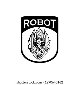 Robot logo vector design template