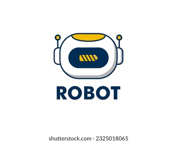 Robot logo vector, Head Robot Logo design template