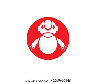Robot logo vector template