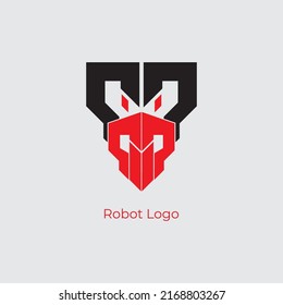 logos de robots. el rostro se parece a un signo de interrogación y el fondo se parece a una letra mayúscula R