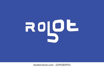 Robot logotype vector design.
Robot vector lettering logo