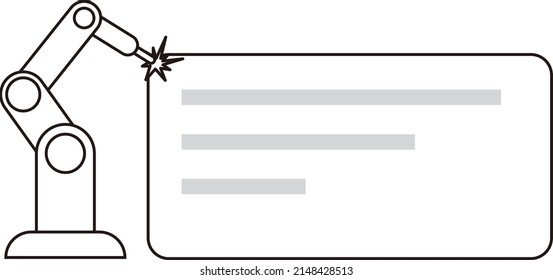 robot machine arm icons, vector illustration