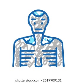 robot machine doodle icon sketch vector. robot machine sign. isolated symbol illustration