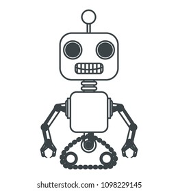 robot machine isolated icon
