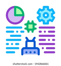 robot machine learning color icon vector. robot machine learning sign. isolated symbol illustration