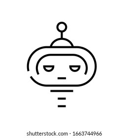 Robot machine line icon, concept sign, outline vector illustration, linear symbol.