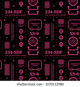 Robot machine metal pattern. Industrial geometric series.