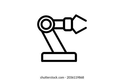 robot machine simple black line web icon vector illustration. Editable stroke. 48x48 Pixel Perfect.