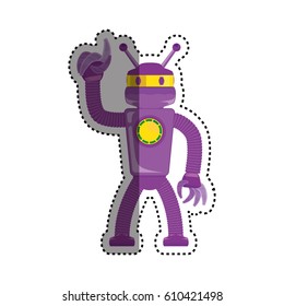 Robot machine technology icon vector illustration graphic design