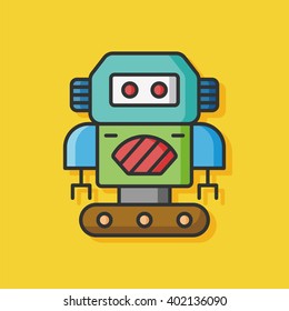 robot machine vector icon