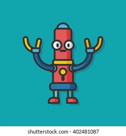 robot machine vector icon