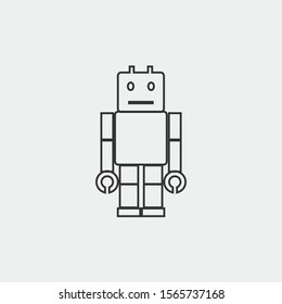 robot machine vector icon flat isolated sign