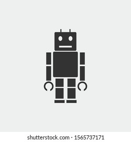 robot machine vector icon flat isolated sign