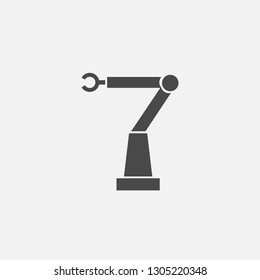 Robot machine vector icon robotics
