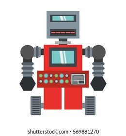 robot machinery automation electronic vector illustration eps 10