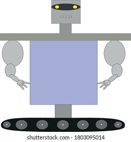 Robot con brazos manipuladores, en un rastreador