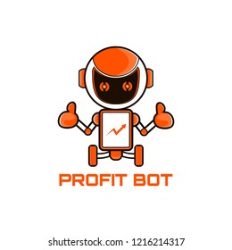 robot marketing mascot vector design illustration amazing design for your company or brand