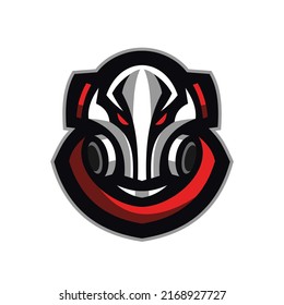 Robot mascot gaming logo template