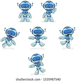 Robot Mascot Logo Design Illustration