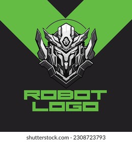 Robot mascot logo design vector with modern illustration concept style for badge, emblem and tshirt printing. Robotic illustration for esport team and sport.