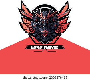 Robot mascot logo design vector with modern illustration concept style for badge, emblem and tshirt printing. Robotic illustration for esport team and sport.