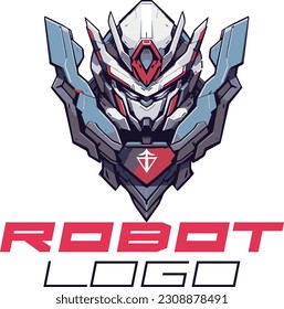 Robot mascot logo design vector with modern illustration concept style for badge, emblem and tshirt printing. Robotic illustration for esport team and sport.