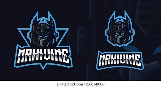 El logo de la mascota Robot es un logotipo de mascota para los streamers de juegos, y también para el equipo de juegos