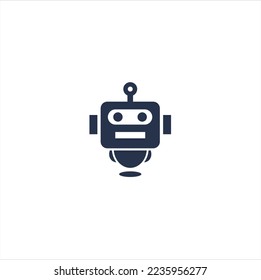 Diseño de plantilla de espacio negativo del logotipo de la mascota robot. vectores, inspiración del logo.