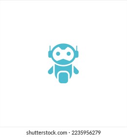 Robot mascot logo negative space template design. vectors, logo inspiration.