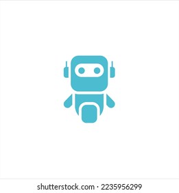 Robot mascot logo negative space template design. vectors, logo inspiration.